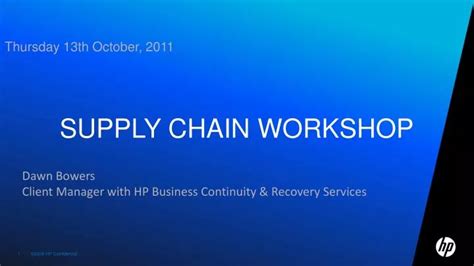 Ppt Supply Chain Workshop Powerpoint Presentation Free Download Id