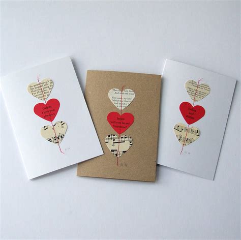 Personalised Love Heart Card By Made In Words