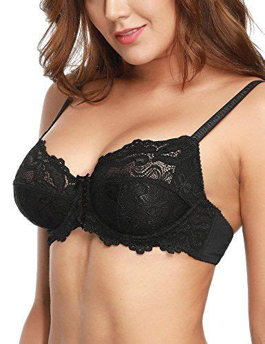 Deyllo Women¡¯s Sexy Floral Lace Full Coverage Unlined Underwired Bra