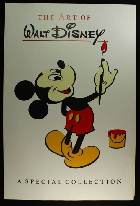 walt disney mickey mouse the art of walt disney 24x36 a special collection lithograph