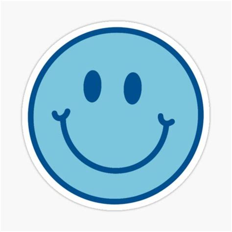 Blue Sticker by Art by Amanda in 2021 | Face stickers, Preppy wallpaper