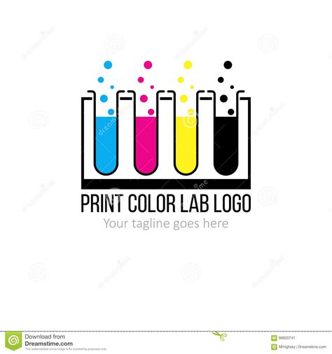 Print Industry Color Lab Logo Template Stock Vector