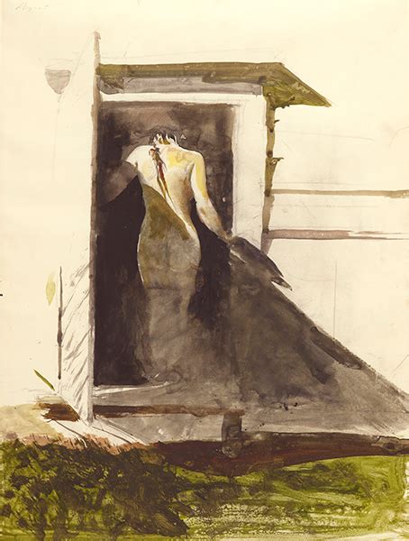 Andrew Wyeths In The Doorway 1984 Watercolor On Paper Courtesy