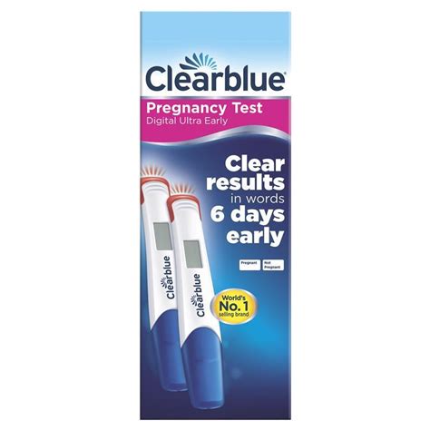 Buy Clearblue Digital Ultra Early Pregnancy Test 2 Tests Online At