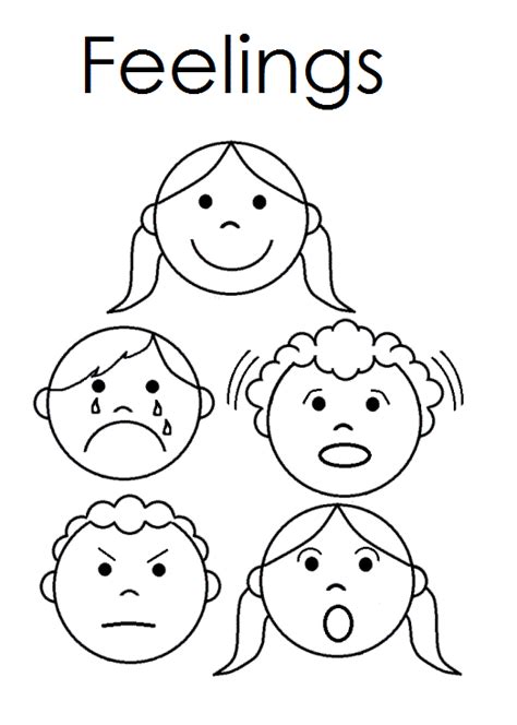 Feelings Coloring Page Coloring Home