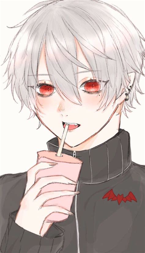 Anime Guys With White Hair And Red Eyes — Nimearest