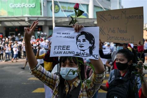 Mass Protests Against Myanmar Military Coup Nationwide Internet Access Partially Restored