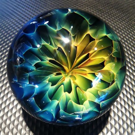 Handmade Marble By ~ Jason Holley ~ Borosilicate Boro Art Mib Glass