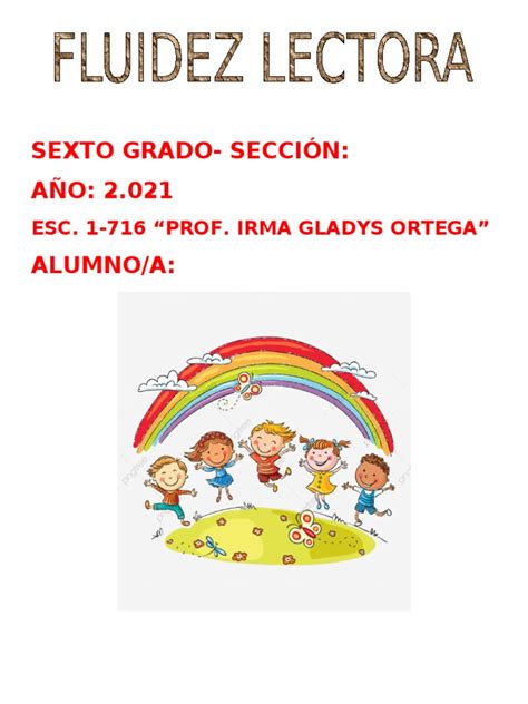 Sexto Grado Fluidez Lectora Pdf Io Pdf