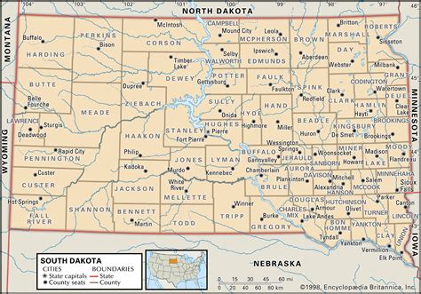 Geography Blog Map Of South Dakota