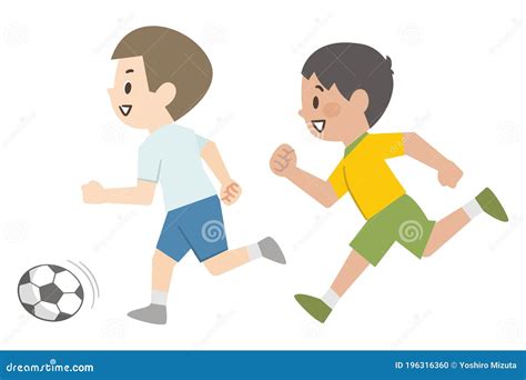 Illustration Of Boys Playing Soccer Stock Vector Illustration Of Game