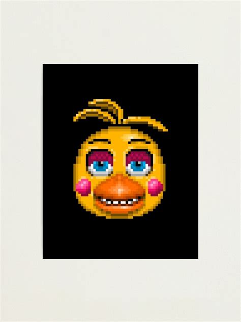 Five Nights At Freddy S Pixel Art Sexy Chica Photographic Print By Geeksomniac Redbubble