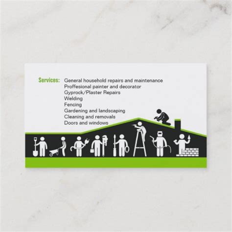 Handyman Services Home Maintenance Business Card Zazzle