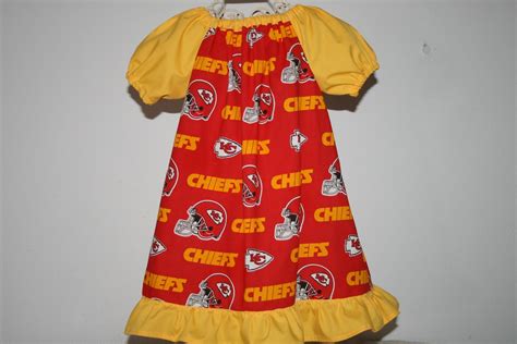 2t Little Girls Kansas City Chiefs Football Peasant Dress Infant