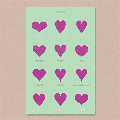 Risographs Hearts For Everyone By Adam Lucas Oddities Prints