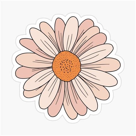 Orange Flower Sticker By Deathtoprint Scrapbook Stickers Printable