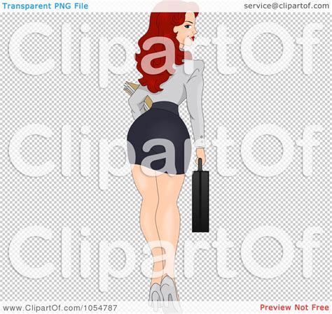 Royalty Free Vector Clip Art Illustration Of A Sexy Red Haired