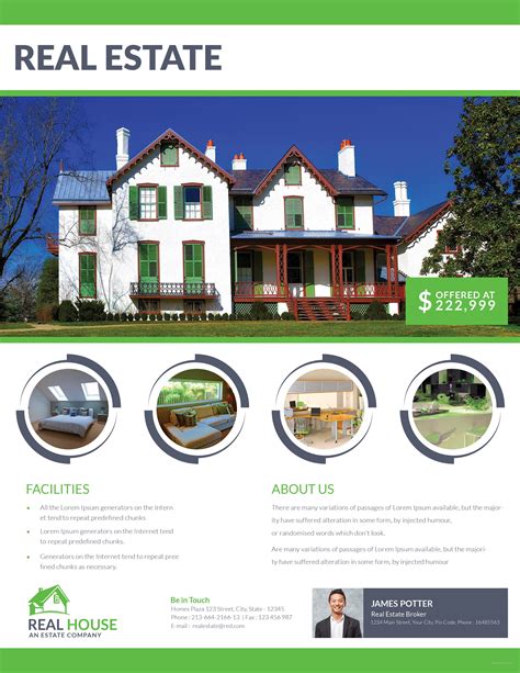 Real Estate House Sale Flyer Template In Adobe Photoshop Illustrator