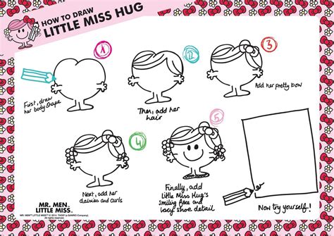 Free How To Draw Little Miss Hug Printable Monsieur Madame