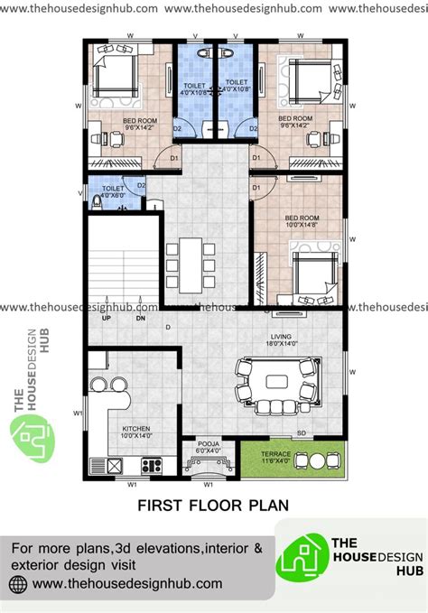 Bhk Duplex House Plan With Pooja Room Bhk House Plan Duplex House Plans House Floor Plans