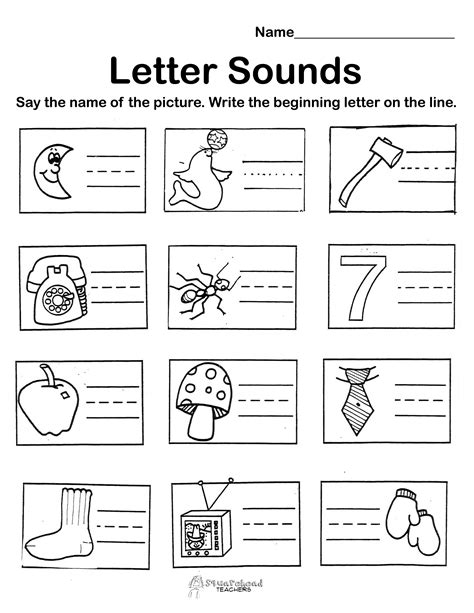 Kindergarten Phonics Worksheets Beginning Sounds Worksheets Letter