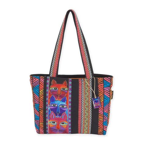Laurel Burch Stacked Whiskered Cats Medium Tote Lb5644