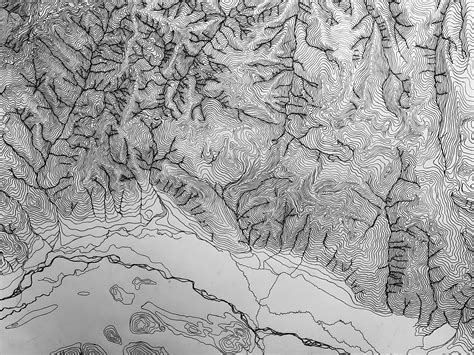 Grand Teton Map Topographical Map Grand Tetons Large Map Art