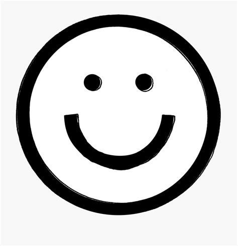 Smile Emoji Black And White Stick Figure Happy Face Transparent