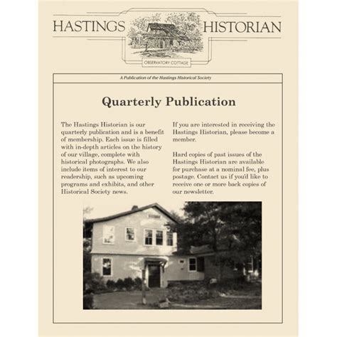 The Hastings Historianjanuary 1982 Hastings Historical Society