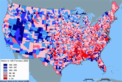 Americas Gender Ratio Ranked By State