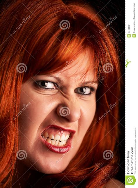 Evil Red Head Woman Stock Image Image 24494821
