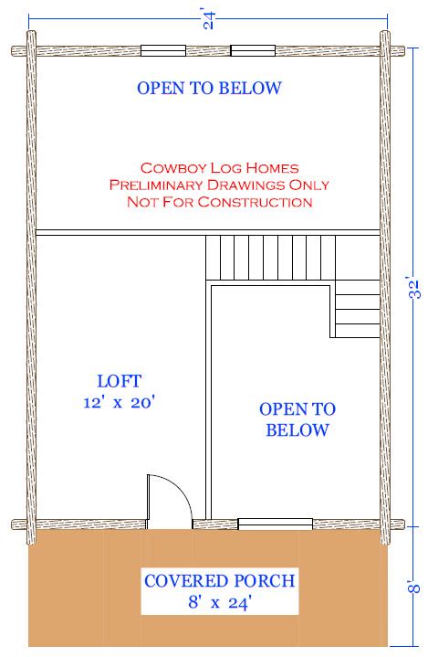 Alder Plan 1008 Sq Ft Cowboy Log Homes