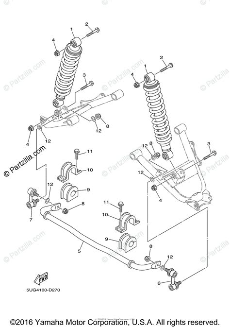 Yamaha Side By Side 2008 Oem Parts Diagram For Rear