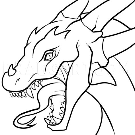 How To Draw A Dragon Realistic Dragon Step By Step Drawing Guide By Dawn Dragoart