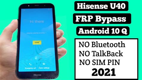 Hisense U Android Remove Google Unlock Hisense U FRP Bypass Google Account NO PC