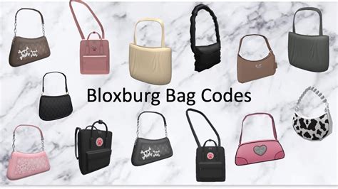 Purse And Bag Codes I Bloxburg Youtube
