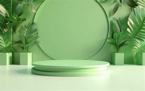 Premium Ai Image A Close Up Of A Round Object On A Table With Plants