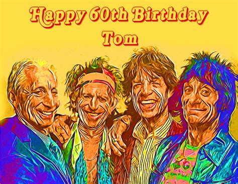 Rolling Stones Personalised Birthday Card Etsy Uk