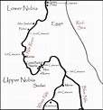 Map of Upper and Lower Nubia | Mapa