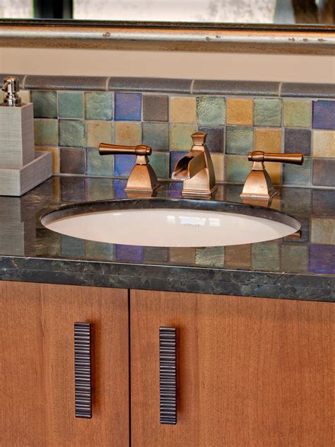 Southwestern Bathroom With Waterfall Sink Faucet Southwest Decor