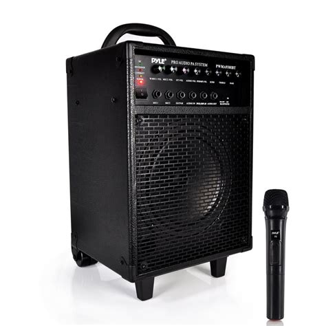 Pyle Pwma Ibt Wireless Portable Bluetooth Pa Speaker System Built