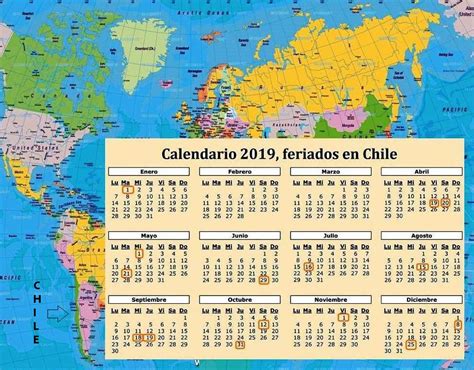 Jueves, 18 de febrero de 2016. Palabra Breve: Calendario 2019, feriados en Chile.