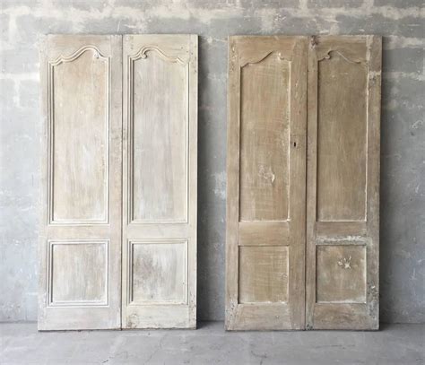 Two Pairs Of Matching Antique Cabinet Doors With Reclaimed Hardware For