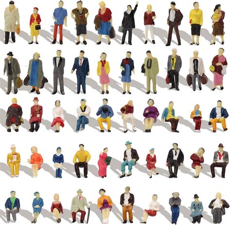 Evemodel P8715 100pcs Ho Scale 187 Seated And Standing People Assorted