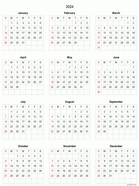 Editable 2023 Yearly Calendar Landscape Free Printable Templates 2024