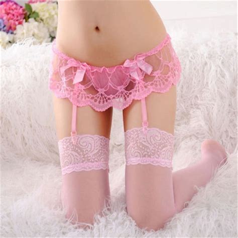 Women Sheer Sexy Fashion Lace Top Thigh Highs Stockings Andgarter Belt Suspender Y In Stockings