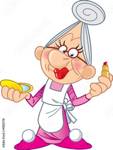 Grandma With Lipstick Buy This Stock Vector And Explore Similar