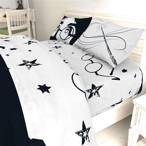 Whitening options prolong your white bed sheets' lifespan by removing yellowing or discolored. Harry Potter Always Black & White Microfiber Bed Sheet Set ...