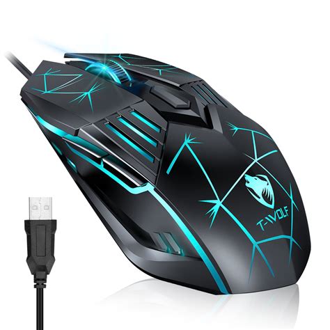 Wired Gaming Mouse Eeekit Ergonomic Rechargeable Optical Computer Mice