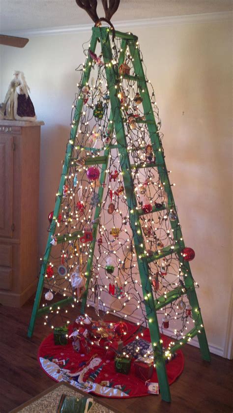 My Awesome Ladder Tree It Was A Big Hit Alternative Christmas Tree